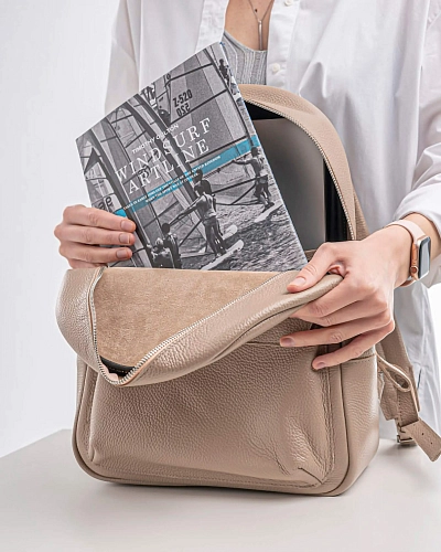Рюкзак кожаный женский DAKOTA Beige