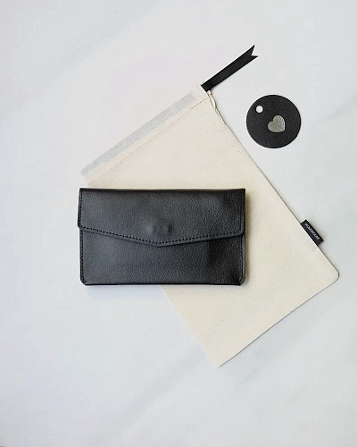 Женский кошелек кожаный ROWENA Black - фото - 3