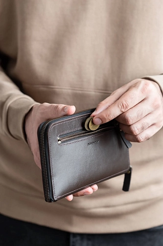 Кошелек на молнии AERO Brown - фото - 1