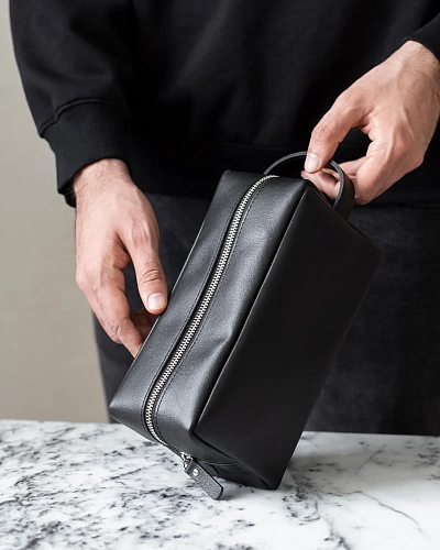 Кожаный несессер VOYAGE Black - фото - 4