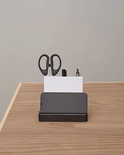 Деревянный органайзер для канцелярии Desko S Dark - фото - 2