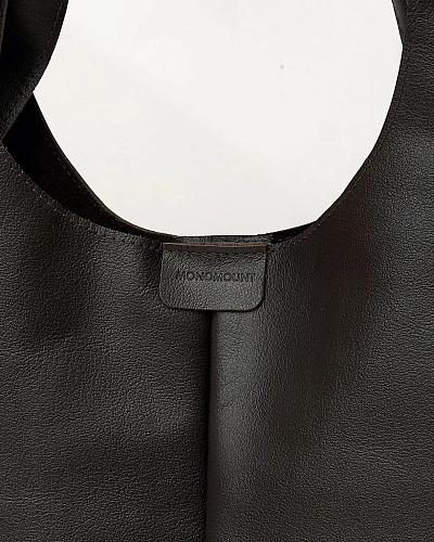 Кожаный шоппер MIA Brown - фото - 6