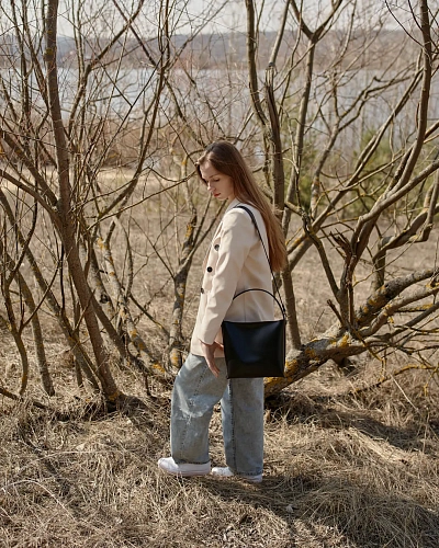 Сумка тоут кожаная TOTE Black