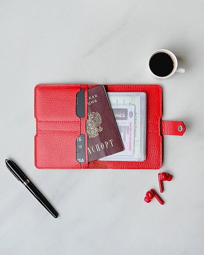 Портмоне для автодокументов FULLER DRIVE Red - фото - 5