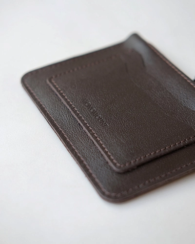 Мини кошелек кожаный SPIRIT Brown - фото - 6